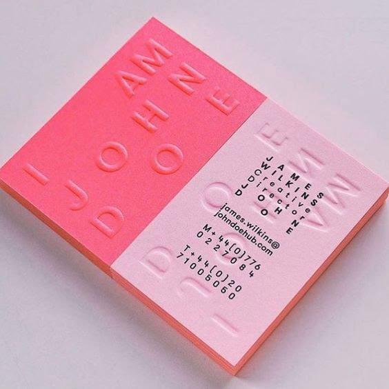 Creative Force Communications embossed visiting card